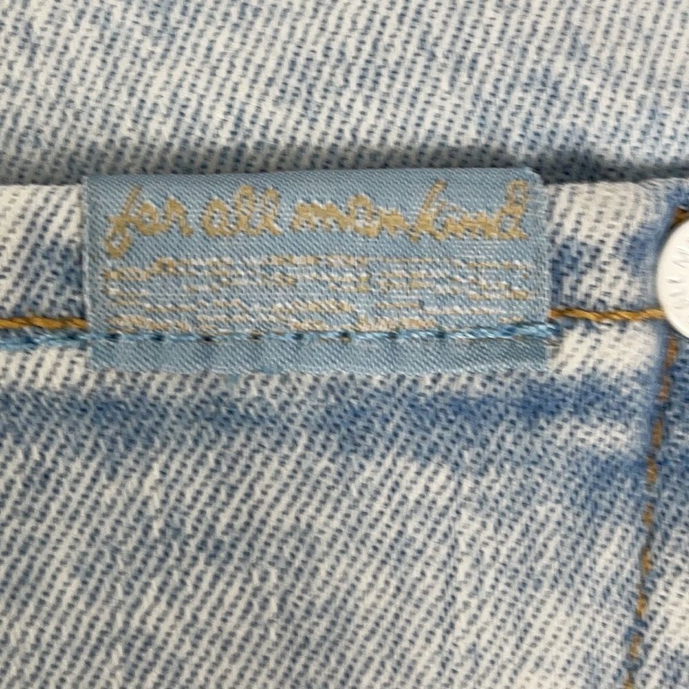 7FAM HW Cropped Straight faux Braid Belt Jeans NWT Summer Crop - Picture 5 of 11